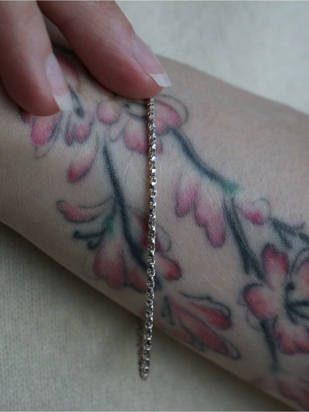Italian Sterling Silver Venetian Box Chain Bracelet